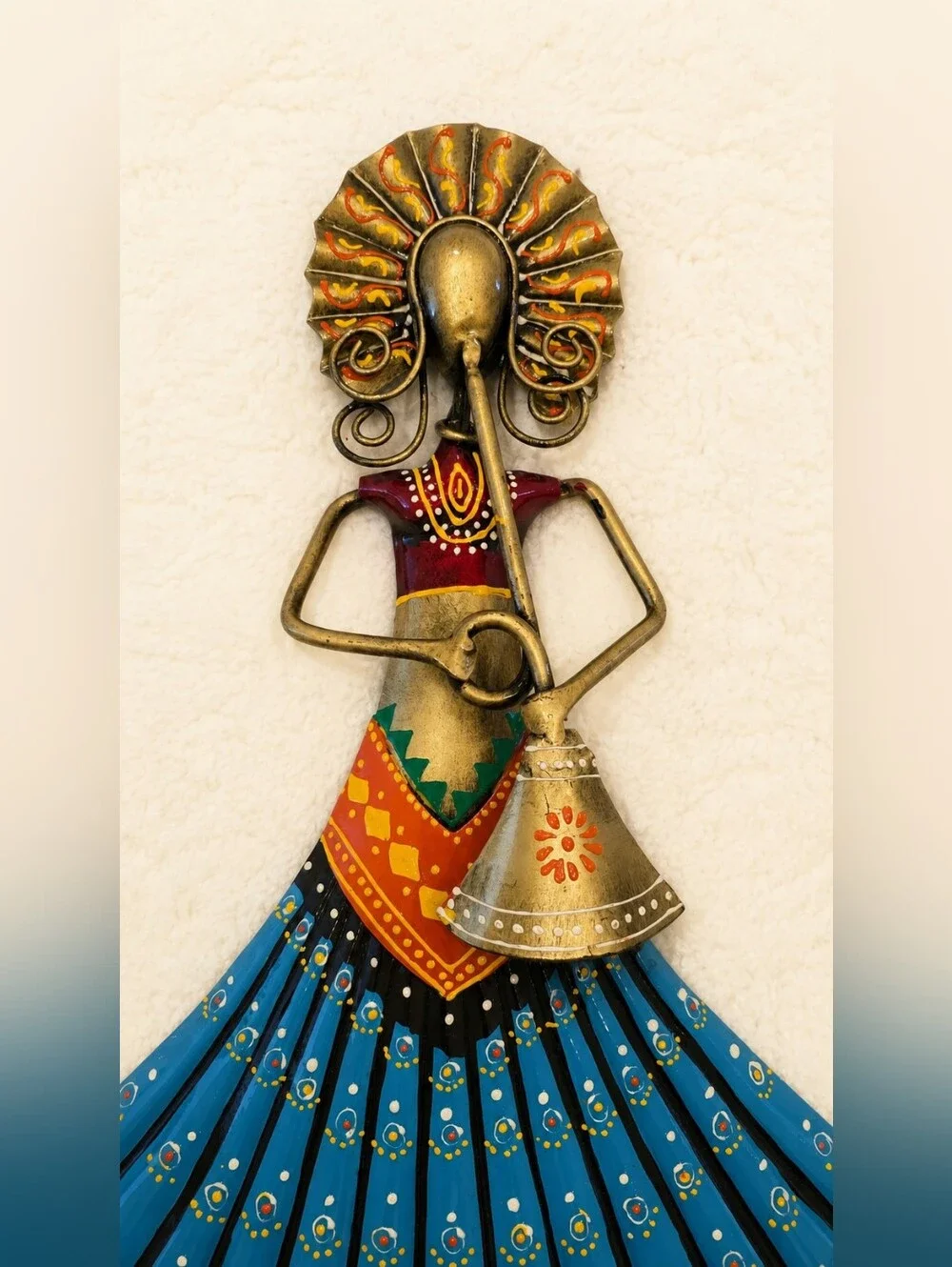 The Bombay Store Handcrafted Metal Wall Art - Indian Folk Art Decor NWT